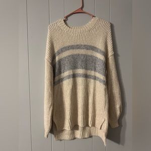 American Eagle Light Tan with blueish/grey stripes Size XS
